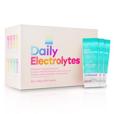 Daily Electrolytes Jumbo Sticks Electrolytes Powder Packets 7 Flavors Sugar Free Hydration Packets Electrolyte Liquid Daily IV Drink Mix with Himalayan Pink Salt