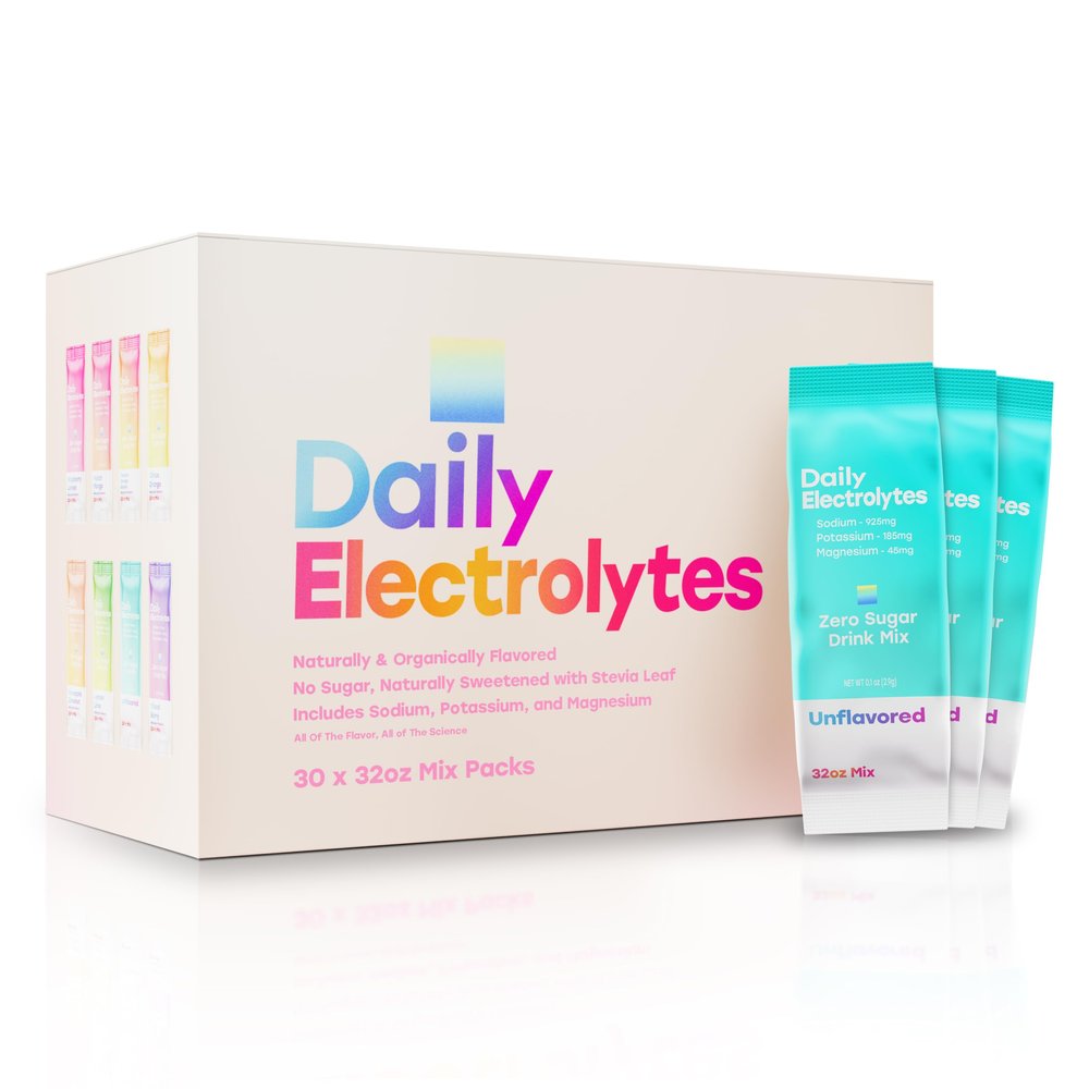 Daily Electrolytes Jumbo Sticks Electrolytes Powder Packets 7 Flavors Sugar Free Hydration Packets Electrolyte Liquid Daily IV Drink Mix with Himalayan Pink Salt