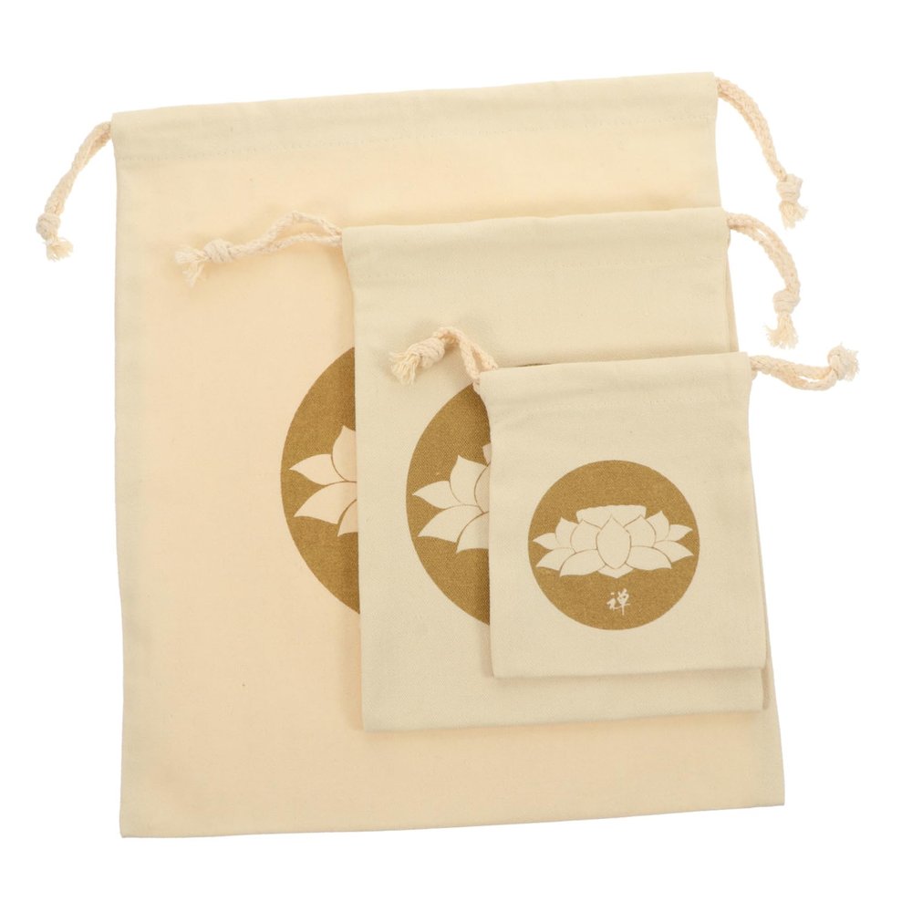 EPIGEIST 3pcs Tibetan Bowl Holder Bag Buddhist Sound Bowl Storage Cotton Drawstring Pouch Singing Carrying Case