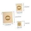 EPIGEIST 3pcs Tibetan Bowl Holder Bag Buddhist Sound Bowl Storage Cotton Drawstring Pouch Singing Carrying Case view 2