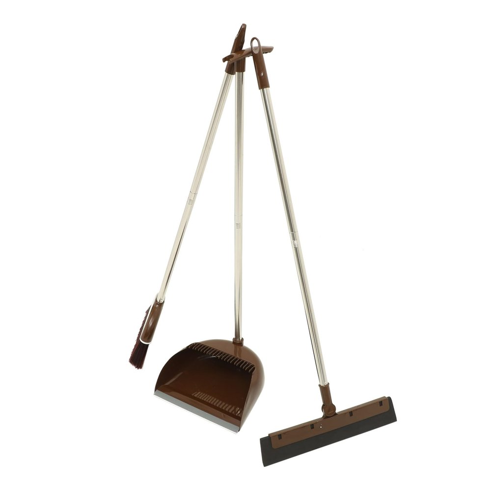 FRCOLOR Complete Broom and Dustpan Shovel Long Handle Dustpan for Home Cleaning Lightweight and Easy Storage for Households