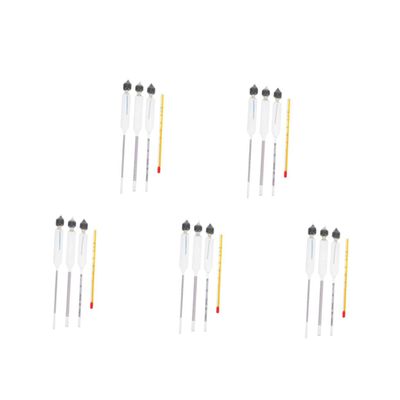 JECOMPRIS 15pcs Liquor Wine Tester Glass Thermometer Portable Wine Measuring Tool for Home Beer and Spirits Safe Reusable and Accurate