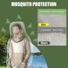 2-Piece Net Suit S/M, Zippered Hood Jacket & Gloves Set, Thickened Breathable Mesh, Adjustable Fit for Upper Body Protection, Unisex Lightweight Outdoor Gear for Camping, Fishing, Hiking, Gardening view 2