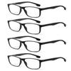 JOLISU 4 Pack Reading Glasses Men Blue Light Blocking with Spring Hinge, Anti Eyestrain/UV Large Wide Square Computer Readers (2.25) view 1