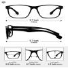 JOLISU 4 Pack Reading Glasses Men Blue Light Blocking with Spring Hinge, Anti Eyestrain/UV Large Wide Square Computer Readers (2.25) view 2