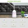 100ml Ultrasonic Aromatherapy Diffuser with Ceramic Cover - Essential Oil Humidifier with 7 LED Colors and Timer for Home and Office, White view 4