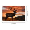 Front Door Mat Indoor Outdoor Welcome Mat, Red Deer Bull Elk Sunset Doormat Easy Clean Entryway Mats Stain and Fade Resistant Entry Rug Absorbent Flannel Bath Mats 16 x 24 Inch view 4