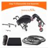 JINMLBO Wheelchair,Lightweight Transport Wheelchair,Aluminum Lightweight Wheelchairs for Adults,Sports Portable Wheel Chair,with Handbrakes and 24 Inch Quick Release Wheelsn(Hard Backrest,43cm/17in) view 4