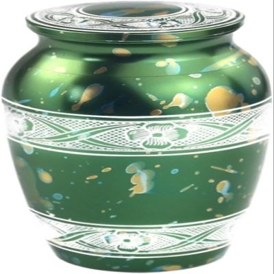 Cemetery Urn, Small Animal Memorial Box, Ceramic Coffin, Funeral Jar, for Dogs and Cats(B)