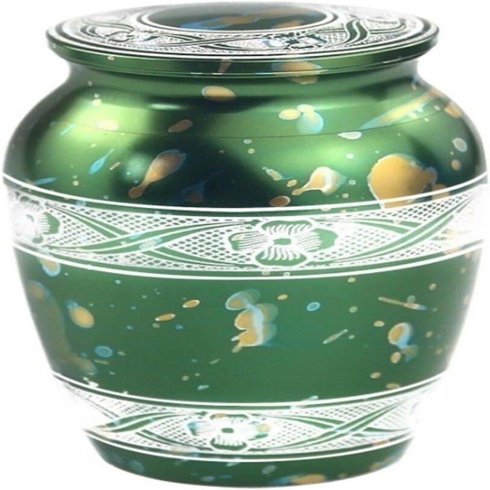 Cemetery Urn, Small Animal Memorial Box, Ceramic Coffin, Funeral Jar, for Dogs and Cats(B)
