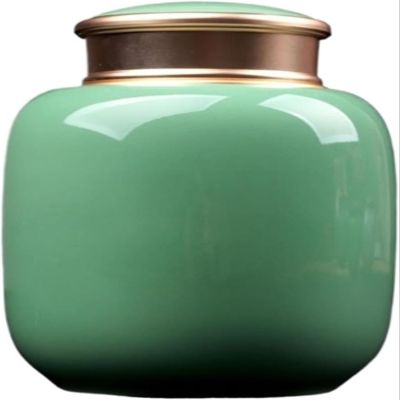 Cemetery Urns, Small Animal Memorial Boxes, Ceramic Coffins, Funeral Jars, for Dogs and Cats(Grn)