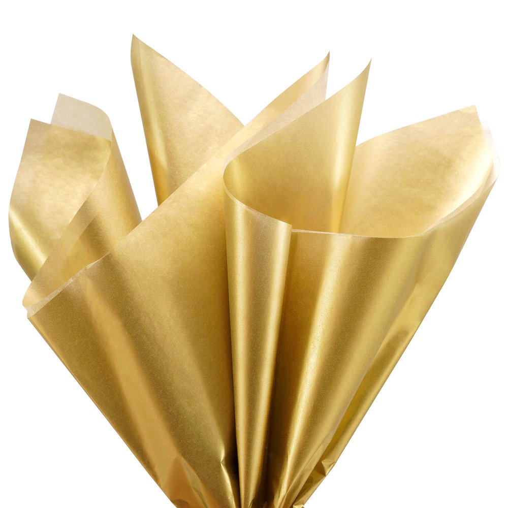 36 Sheets Gold Tissue Paper, 20" x 14" Tissue Paper for Gift Bags, Wrapping Tissue Paper for Birthday Party Wedding Art Craft Decoration