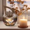 JAGLASH Flying Dove Bird Funeral Urns for Adult Male - White and Orange Flowers Large Cross Drop Ash Holder for Cremains - Brown Urn for Adult Female Ashes with Velvet Bag, 10 Inch view 4