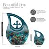 JAGLASH Butterfly Cremation Urn for Human Ashes Adult Mother & Father - Memorial Cross Drop Urn for Husband & Wife - Large Urns for Funeral(10 Inch) view 2