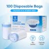 100 Pack Unscented Bedside Commode Liners for Portable Toilet, Disposable Potty Liners and Commode Bags for Commode Bucket, Universal Fit Portable Toilet Liners for Easy Cleanup view 4