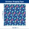 WRAPAHOLIC Ocean Christmas Wrapping Paper - Mini Roll - 17 Inch x 16.5 Feet - Animal Under the Sea Wrapping Paper for Christmas Holiday, Party Celebration view 3