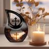 JAGLASH Cross Cremation Urns for Adult Ashes Women - Large Grey Memorial Urns for Adult Male - Cross Drop Funeral Urn for Human Ashes - Ocean Burial Urn for Mother & Father -10 Inch view 3