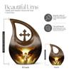 JAGLASH Archangel Cremation Urns for Human Ashes Adult Husband and Wife - Burial Urn for Male - Funeral Decorative Urns for Women and Men - Large Cross Urn for Adult Mom & Dad (10 Inch) view 2