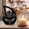 JAGLASH Blue Eagle Cremation Urns for Men and Women - Large Cross Drop Funeral Urn for Grandmother & Grandfather - Urn for Human Ashes, Holds 180 Cubic - Memorial Gifts for Loss of Mom, 10 Inch view 3
