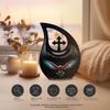 JAGLASH Blue Eagle Cremation Urns for Men and Women - Large Cross Drop Funeral Urn for Grandmother & Grandfather - Urn for Human Ashes, Holds 180 Cubic - Memorial Gifts for Loss of Mom, 10 Inch view 4