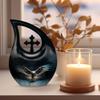 JAGLASH Eagle Cremation Urns for Women and Men - Large Cross Drop Burial Urn for Adult Male Ashes - Black Funeral Urn for Daughter and Son - Memorial Gifts for Loss of Mom and Dad, 10 Inch view 3