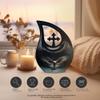 JAGLASH Eagle Cremation Urns for Women and Men - Large Cross Drop Burial Urn for Adult Male Ashes - Black Funeral Urn for Daughter and Son - Memorial Gifts for Loss of Mom and Dad, 10 Inch view 4