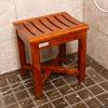 CUAJHNPX Waterproof Bathroom Stool for Elderly Bath Chair Wood Shower Bench Adult Non Slip Wooden Shower Seat Bathtub Spa Change Shoes Stools Size 42X34X50Cm view 2