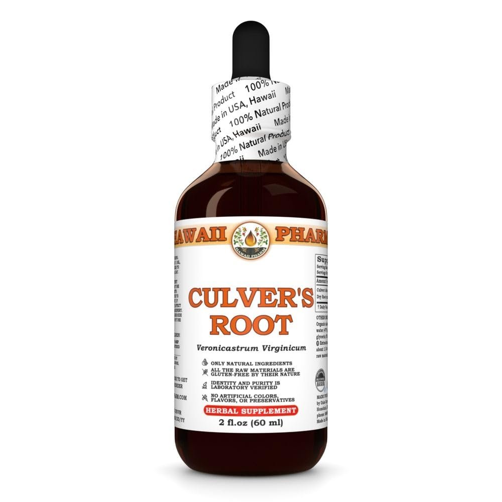 Culver's Root (Veronicastrum Virginicum) Dry Root Tincture, Made in Hawaii, All Natural, Vegan, Pure Liquid Extract - 2 fl.oz