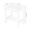 CUAJHNPX Bathroom Stool Non Slip Bath Bench Shower Bench Little Shower Seat Corner Stool for Shaving Legs Small Shoe Foot Rest Step Size 42X28X43Cm view 2