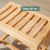 CUAJHNPX Bathroom Stool Non Slip Bath Bench Shower Bench Little Shower Seat Corner Stool for Shaving Legs Small Shoe Foot Rest Step Size 42X28X43Cm view 4
