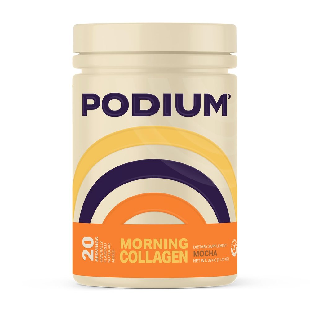 Podium Nutrition, Morning Collagen, Mocha, 20 Servings, Collagen Protein, Gluten Free, Soy Free