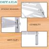 CUAJHNPX Acrylic Shower Stool for Shaving Legs Heavy Duty 220Lbs Non Slip Corner Shower Bench with Storage Shelf Easy Assemble Bath Foot Rest for Small Spaces Clear 15 35 X15 63 X14 37 view 4