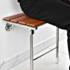 14 9 X12 2 Folding Shower Seat Wall Mounted Bathroom Chair Shower Bench Seat Solid Wood Fold Down Spa Bench for Rooms Bathrooms view 4