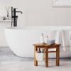 CUAJHNPX Corner Shower Bench Waterproof Bathroom Shower Bench Sturdy Non Slip Bath Foot Stool for Shaving Legs with Storage Basket view 2