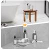 CUAJHNPX Corner Shower Bench Waterproof Bathroom Shower Bench Sturdy Non Slip Bath Foot Stool for Shaving Legs with Storage Basket view 4