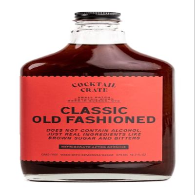 Cocktail Crate Old Fashioned Drink Mixer | Makes 51 Cocktails | Award-Winning Craft Mixer for Classic Old Fashioned - Premium Syrup Handcrafted with Aromatic Bitters & Demerara Sugar | 12.7oz