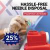 1.5gal (1PK) Mail-in Take Back Sharps Container with Destruction Services for Safe & Environmentally-Responsible Needle Disposal | Home, Personal, Travel, and Professional Use view 4
