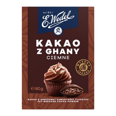 E.Wedel Dark Cocoa Powder From Ghana (2 x 80g, 2.0, Count)