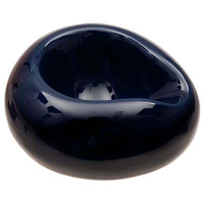 Savinelli Goccia 1 Pipe Ceramic Stand - Wood Pipe Holder, High Gloss Finish (Blue)