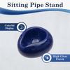 Savinelli Goccia 1 Pipe Ceramic Stand - Wood Pipe Holder, High Gloss Finish (Blue) view 2