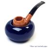 Savinelli Goccia 1 Pipe Ceramic Stand - Wood Pipe Holder, High Gloss Finish (Blue) view 3