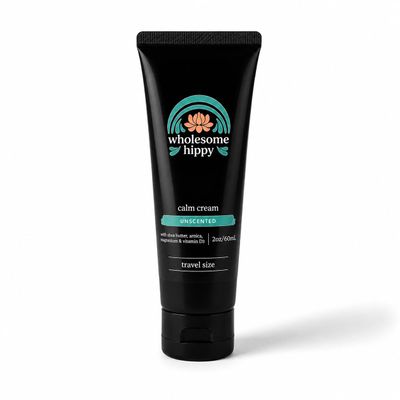 Wholesome Hippy Calm Cream, Unscented Magnesium Body Butter, 2 oz