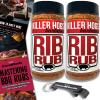 Killer Hogs Rib Rub Premium BBQ Barbecue Spice Seasoning 2 pk (22.68 oz) + Guide & Bottle Opener (4 Items)! view 1
