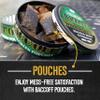 10 Cans, BaccOff Wintergreen Pouches, Strong Wintergreen and Salty, Rich Flavors, 16 Pouches Per Can view 3
