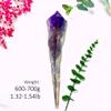 1Pc Natural Amethyst Scepter Raw Stone, 500-900g Amethyst Scepter, Amethyst Cluster Scepter Quartz Crystal Wand, Crafts Home Decoration (600-700g) view 2