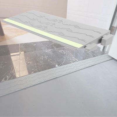 Slope Pads Door Transition Strip Rubber Curb Ramp for Wheelchair Access Temporary Ramp Over Stairs Night Glow Feature(9.84x4.72x2.17in)