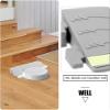 Slope Pads Door Transition Strip Rubber Curb Ramp for Wheelchair Access Temporary Ramp Over Stairs Night Glow Feature(9.84x4.72x2.17in) view 4