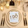 40pcs White and Gold I Do Wedding Napkins,Wedding Engagement Bridal Shower Party Table Decorations Disposable Paper Luncheon Napkins view 2