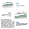 2 Pack Multi-Purpose Stiff Bristle Brush,Heavy Duty Stiff Nylon Bristles Cleaning Brush for Shower, Bathroom, Carpet, Kitchen and Bathtub Scrubber (SA112 - green) view 2