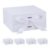 OEMVALATY White Gift Box,6x6x3 Inches Gift Boxes with Lids for Presents with Magnetic Closure and Ribbon for Wedding,Storage,Birthday(5-Pack) view 1